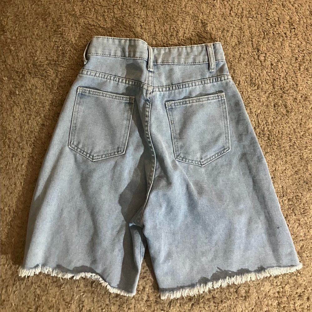 Light Blue Denim Women Shorts - Picture 3 of 3